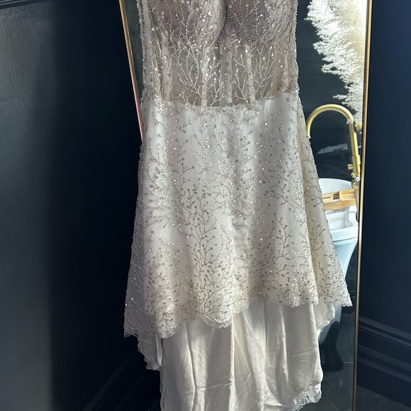 Custom midi wedding / engagement dress - Picture 4 of 6
